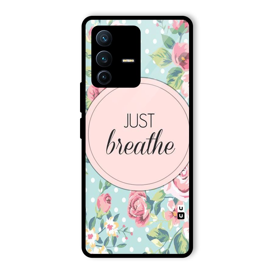 Floral Bloom Glass Back Case for Vivo V23 Pro
