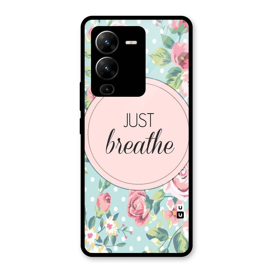 Floral Bloom Glass Back Case for Vivo V25 Pro