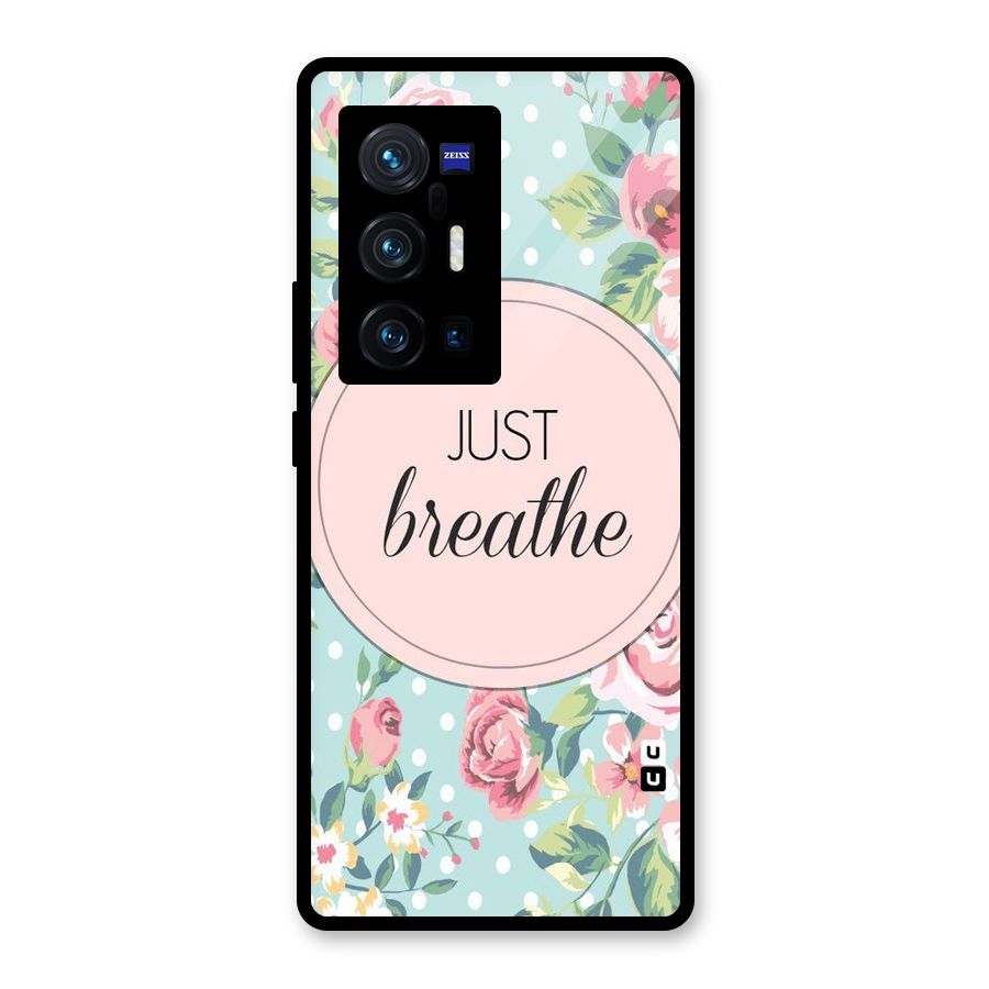 Floral Bloom Glass Back Case for Vivo X70 Pro Plus