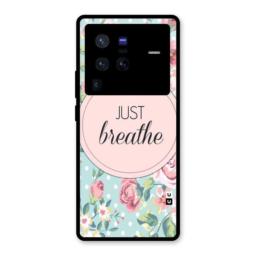 Floral Bloom Glass Back Case for Vivo X80 Pro