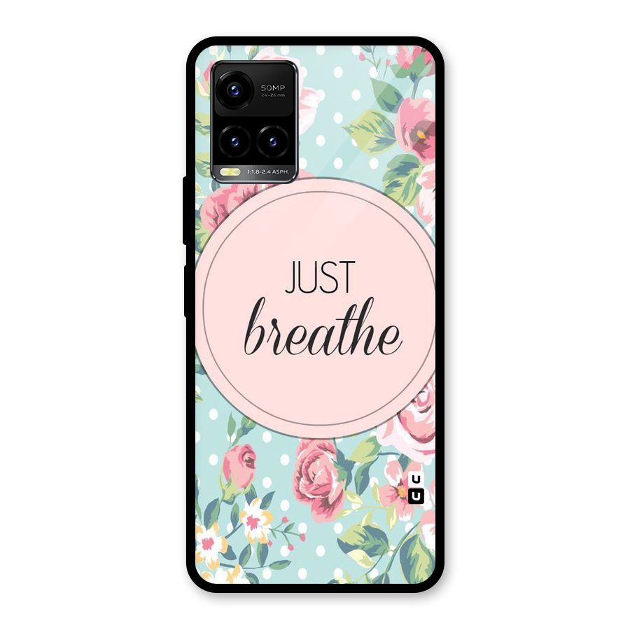 Floral Bloom Glass Back Case for Vivo Y21T