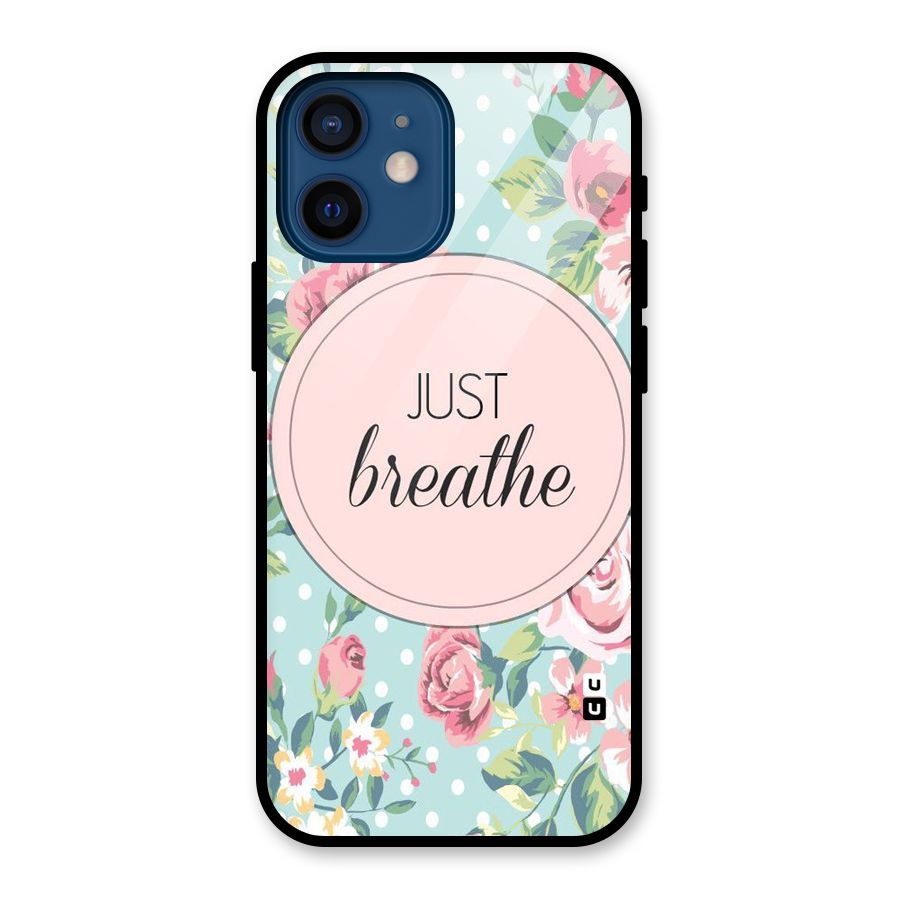 Floral Bloom Glass Back Case for iPhone 12 Mini