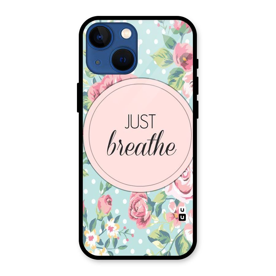 Floral Bloom Glass Back Case for iPhone 13 Mini