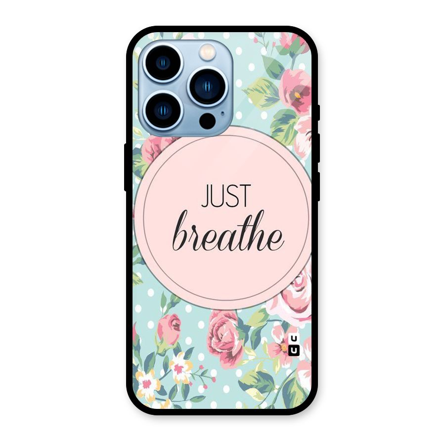 Floral Bloom Glass Back Case for iPhone 13 Pro