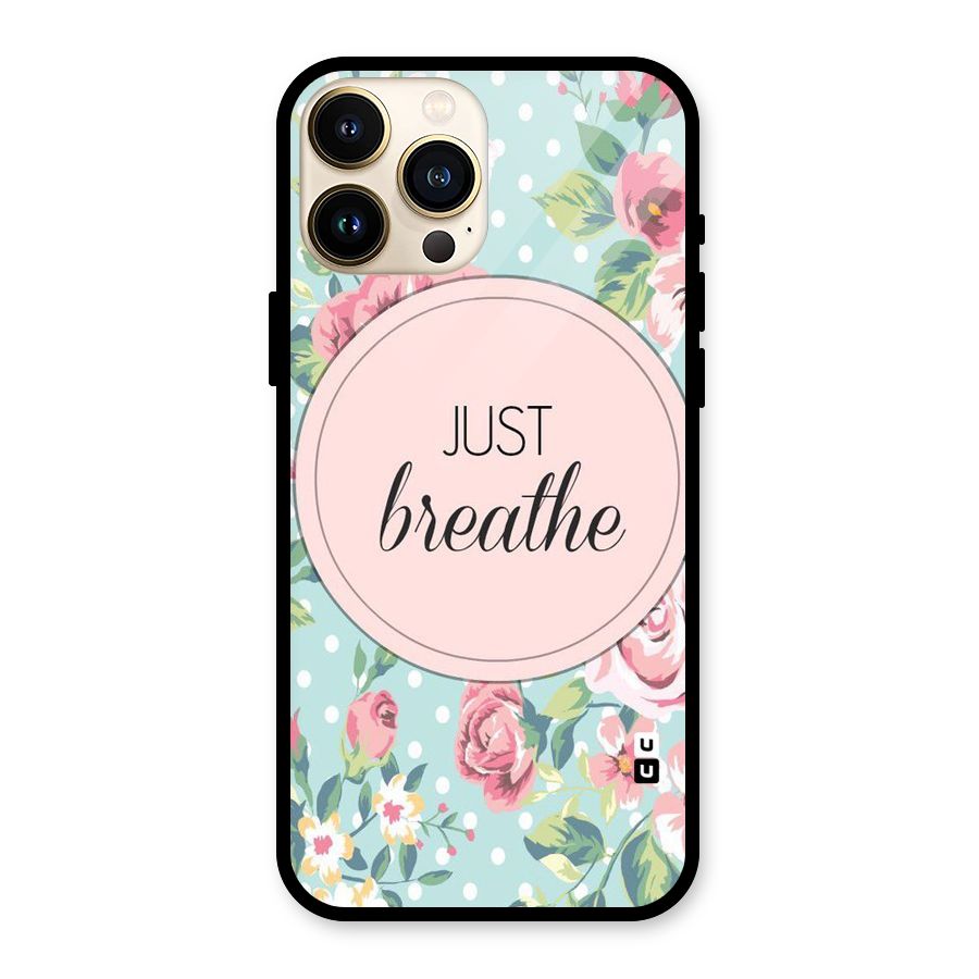 Floral Bloom Glass Back Case for iPhone 13 Pro Max