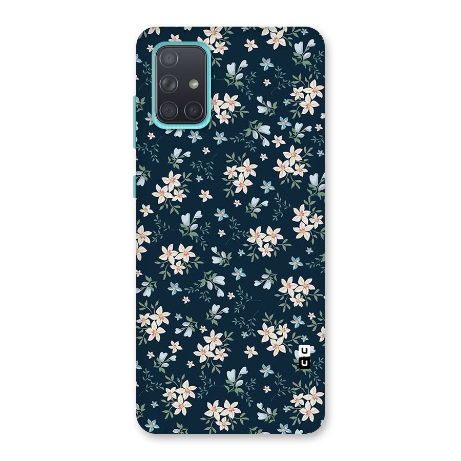 Floral Blue Bloom Back Case for Galaxy A71