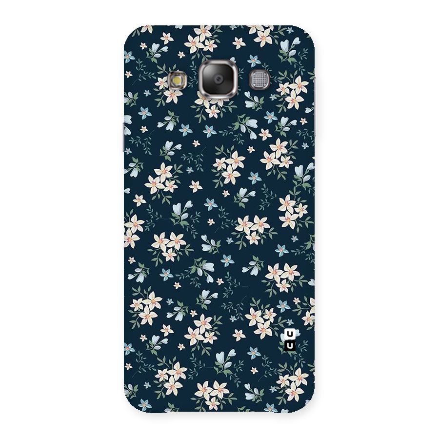 Floral Blue Bloom Back Case for Galaxy E7