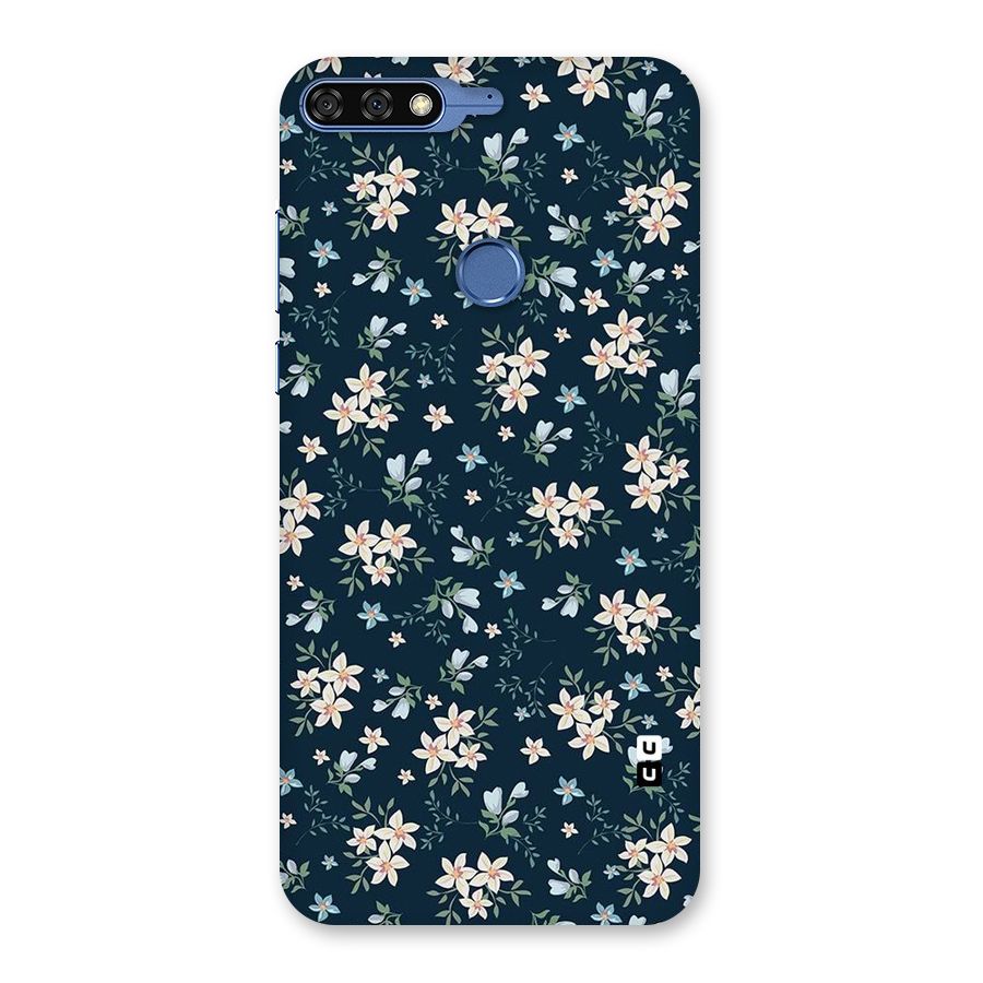 Floral Blue Bloom Back Case for Honor 7C