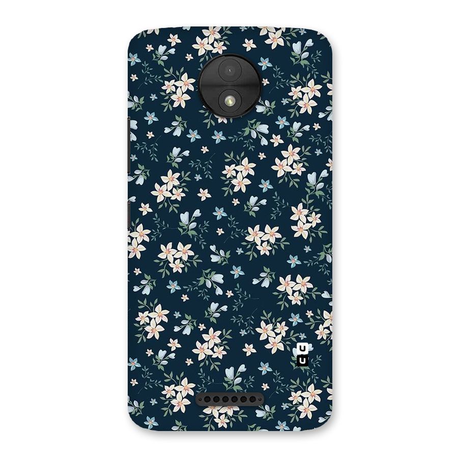Floral Blue Bloom Back Case for Moto C