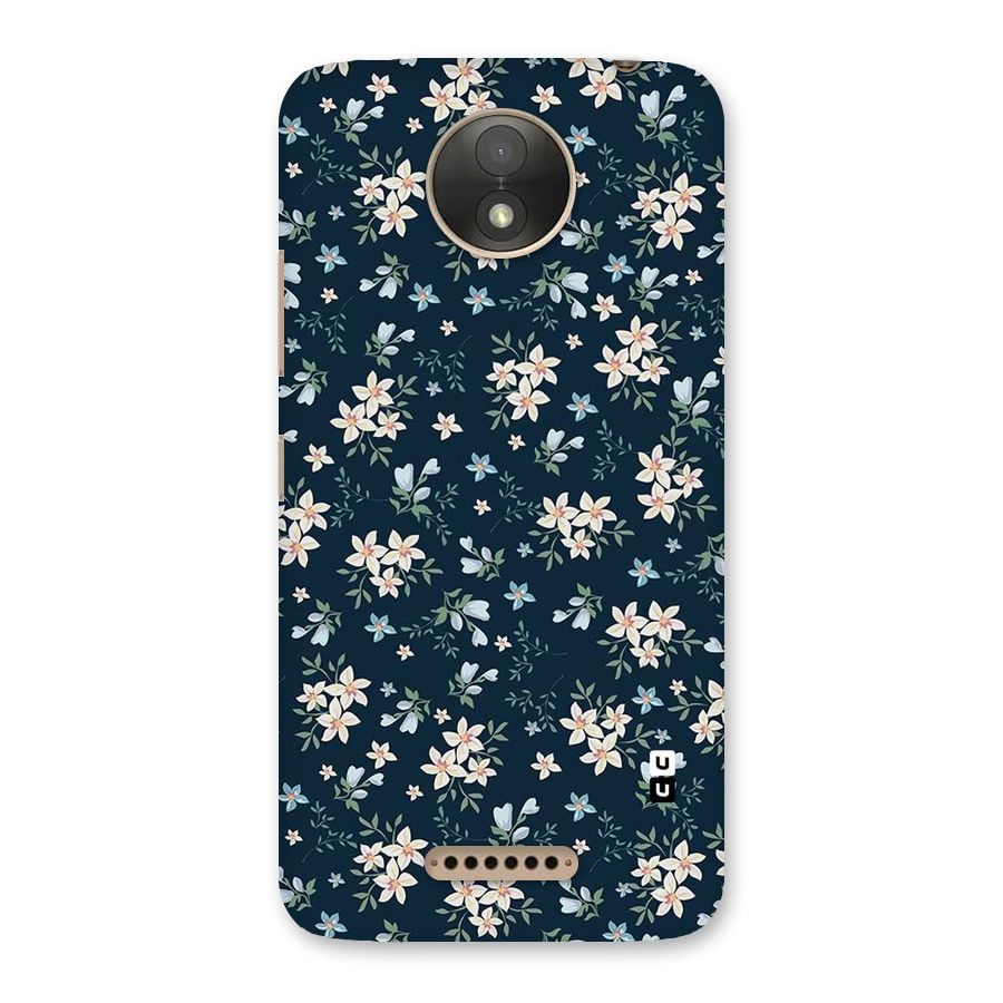 Floral Blue Bloom Back Case for Moto C Plus