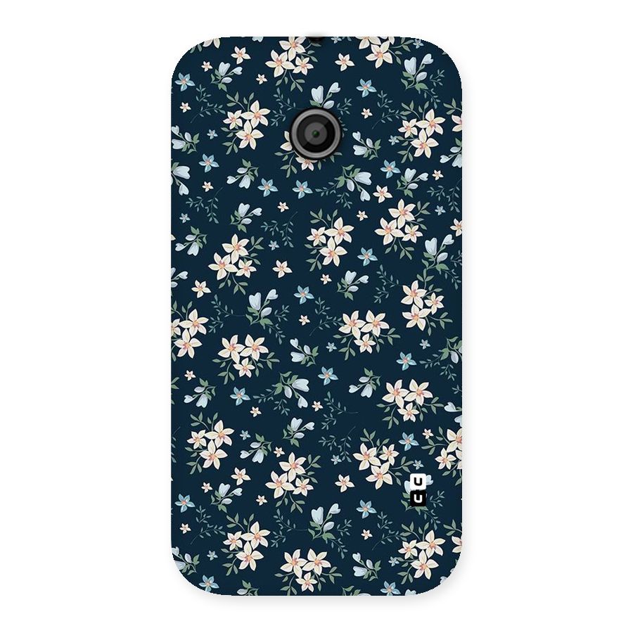Floral Blue Bloom Back Case for Moto E