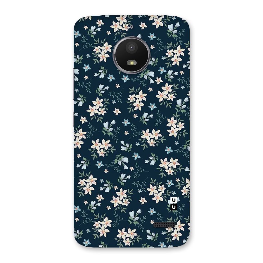 Floral Blue Bloom Back Case for Moto E4