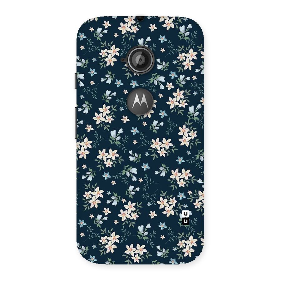Floral Blue Bloom Back Case for Moto E 2nd Gen