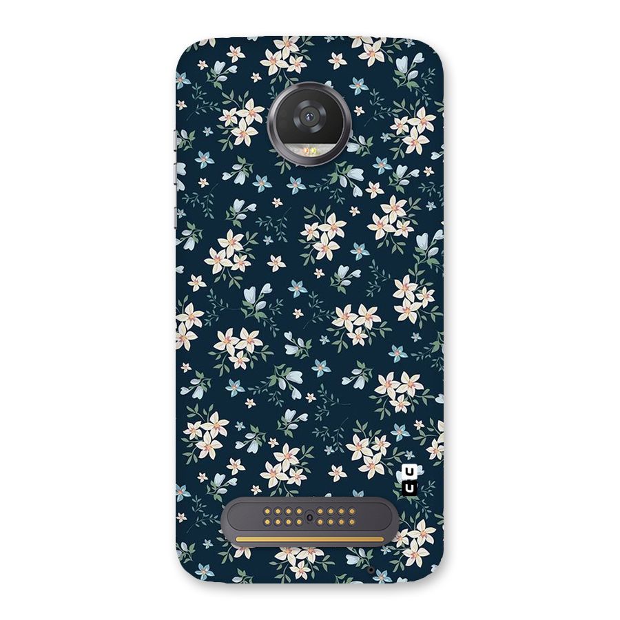 Floral Blue Bloom Back Case for Moto Z2 Play