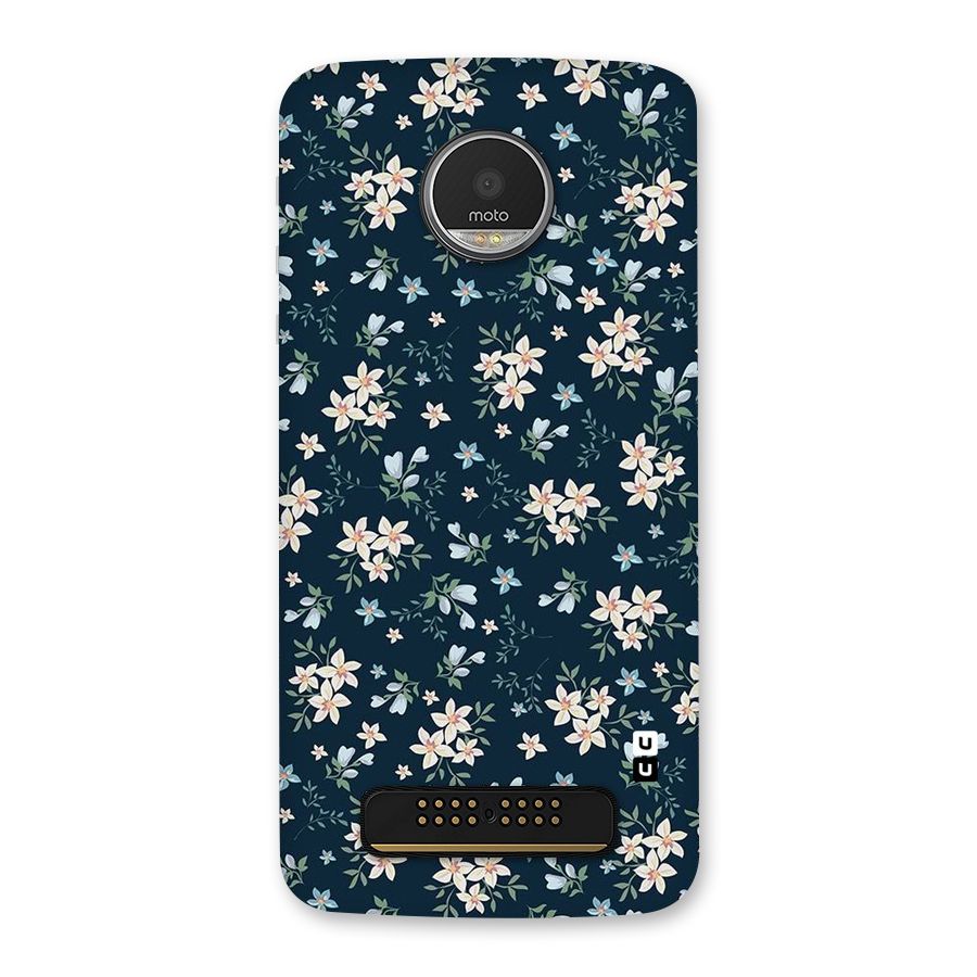 Floral Blue Bloom Back Case for Moto Z Play