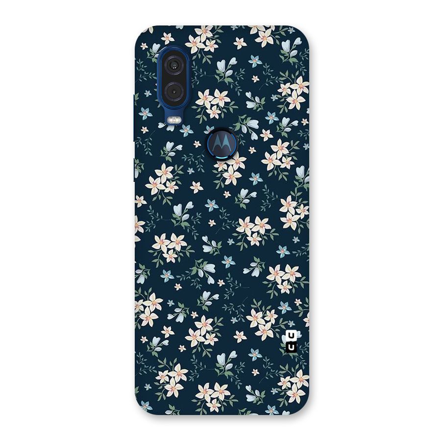 Floral Blue Bloom Back Case for Motorola One Vision