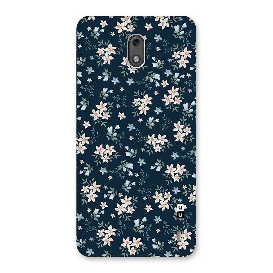 Floral Blue Bloom Back Case for Nokia 2