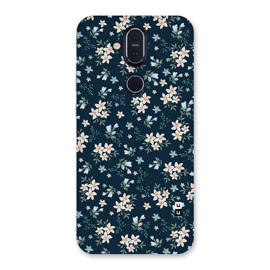 Floral Blue Bloom Back Case for Nokia 8.1