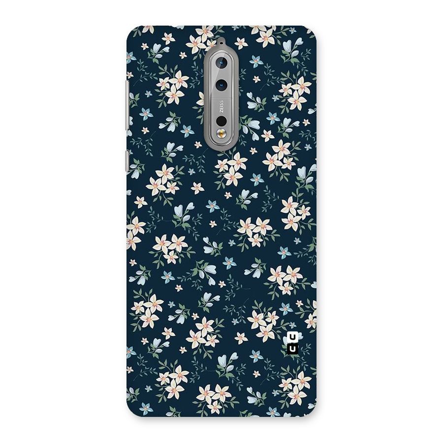 Floral Blue Bloom Back Case for Nokia 8