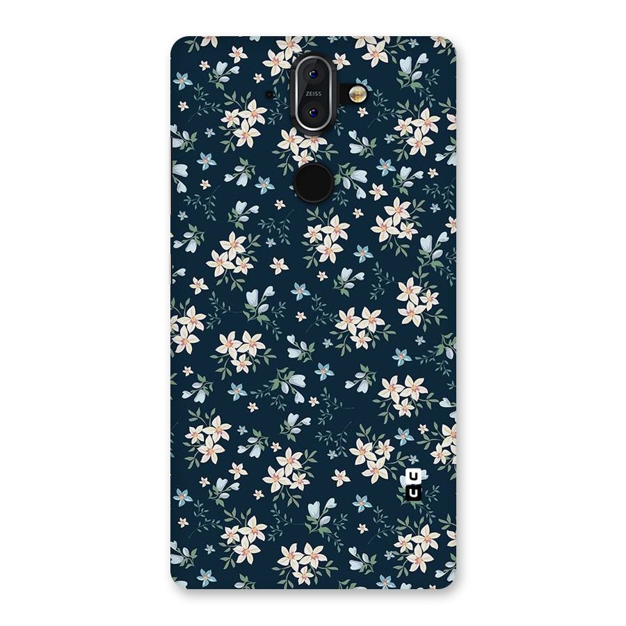 Floral Blue Bloom Back Case for Nokia 8 Sirocco
