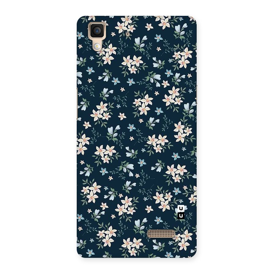 Floral Blue Bloom Back Case for Oppo R7