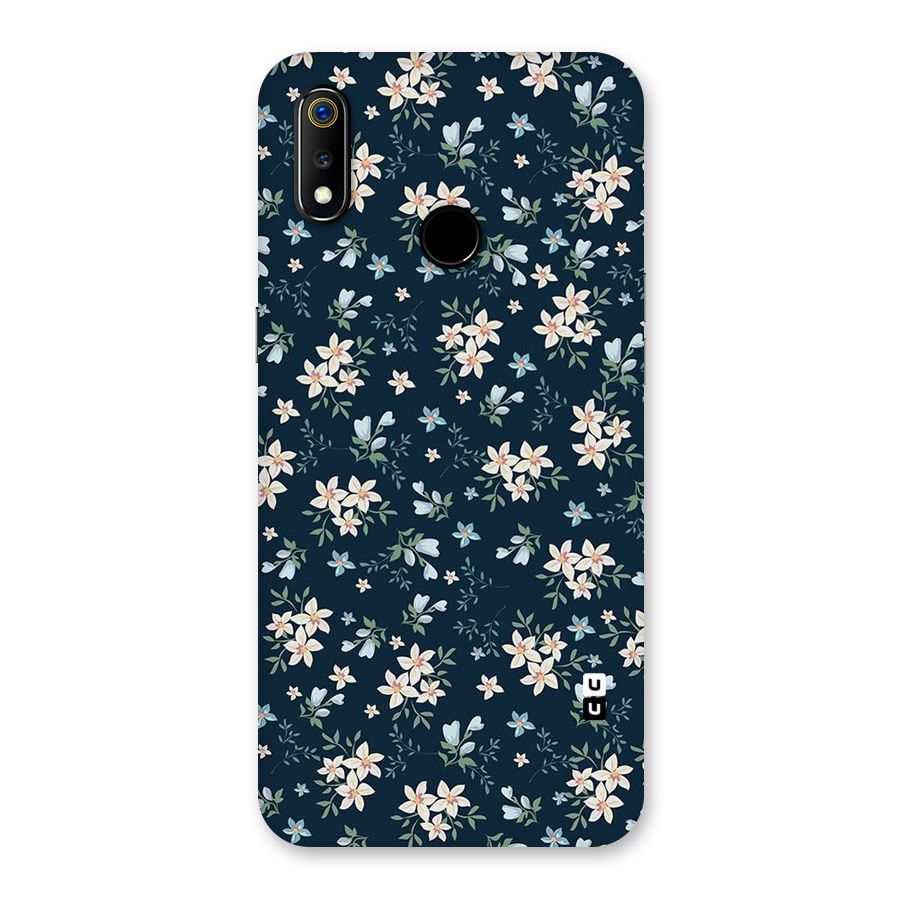 Floral Blue Bloom Back Case for Realme 3