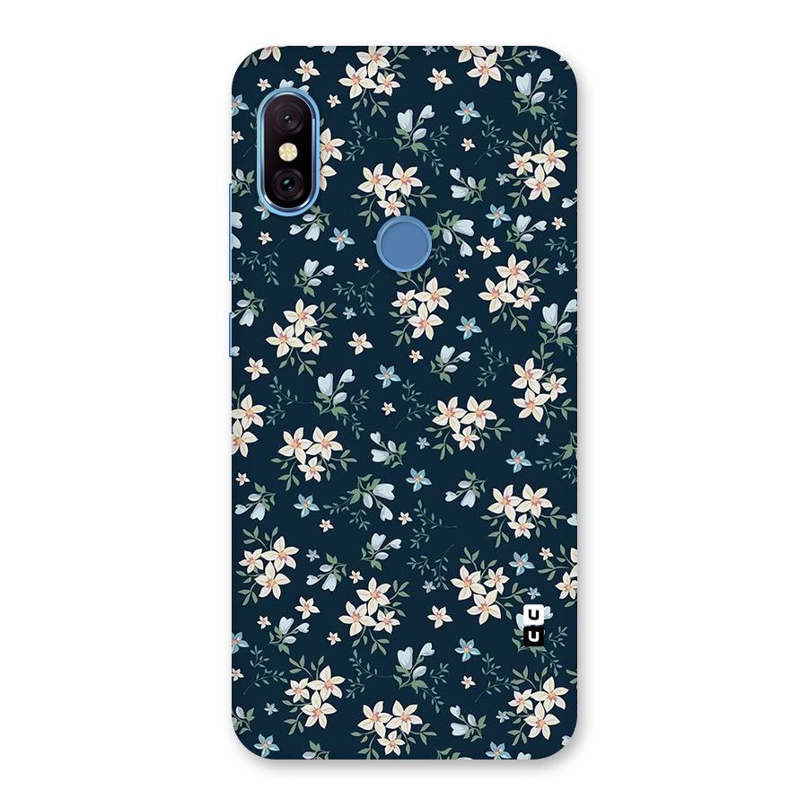 Floral Blue Bloom Back Case for Redmi Note 6 Pro