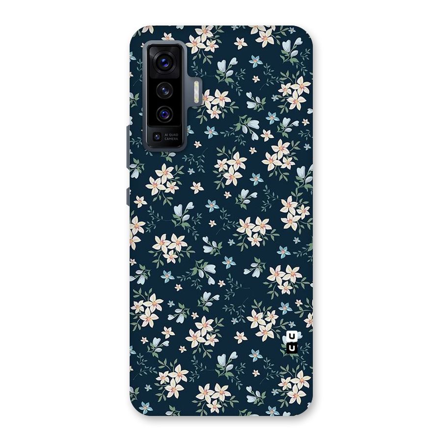 Floral Blue Bloom Back Case for Vivo X50