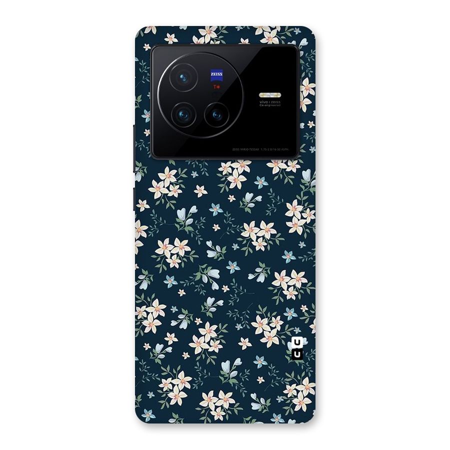 Floral Blue Bloom Back Case for Vivo X80
