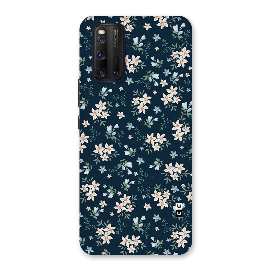 Floral Blue Bloom Back Case for Vivo iQOO 3