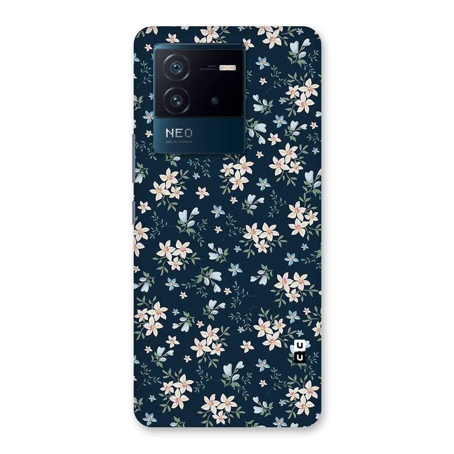 Floral Blue Bloom Back Case for Vivo iQOO Neo 6 5G