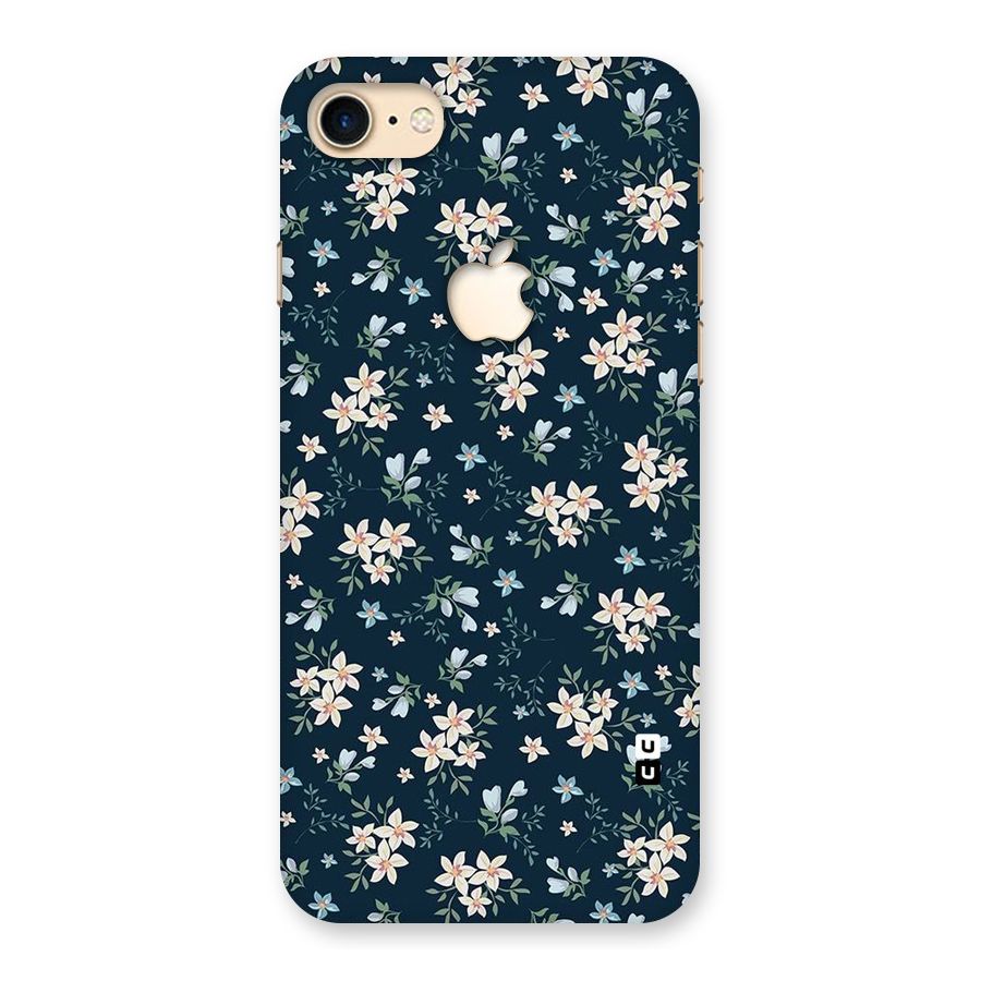 Floral Blue Bloom Back Case for iPhone 7 Apple Cut