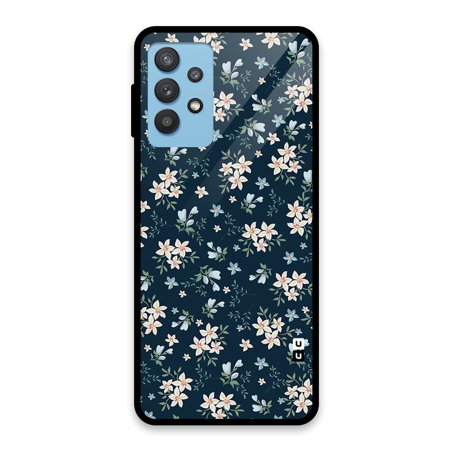 Floral Blue Bloom Glass Back Case for Galaxy M32 5G