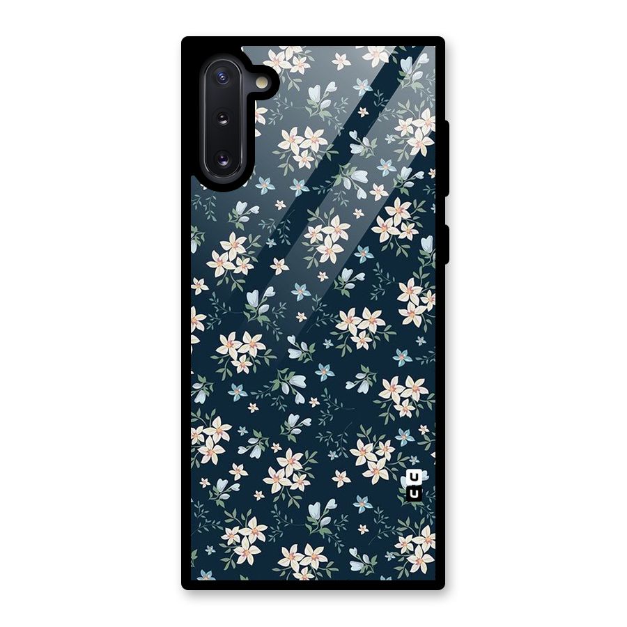 Floral Blue Bloom Glass Back Case for Galaxy Note 10