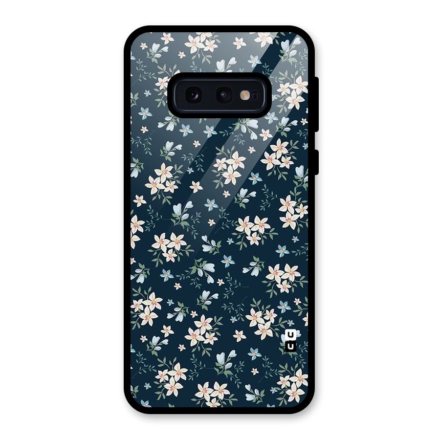 Floral Blue Bloom Glass Back Case for Galaxy S10e
