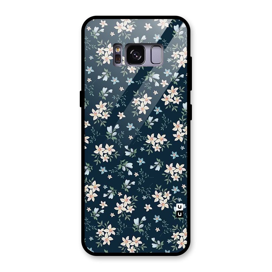 Floral Blue Bloom Glass Back Case for Galaxy S8