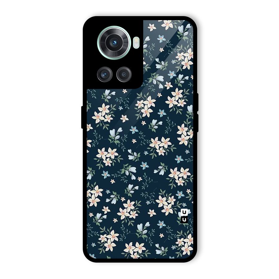 Floral Blue Bloom Glass Back Case for OnePlus 10R