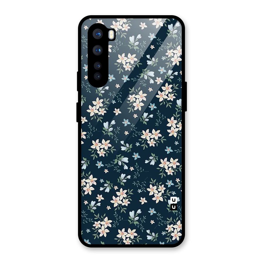Floral Blue Bloom Glass Back Case for OnePlus Nord