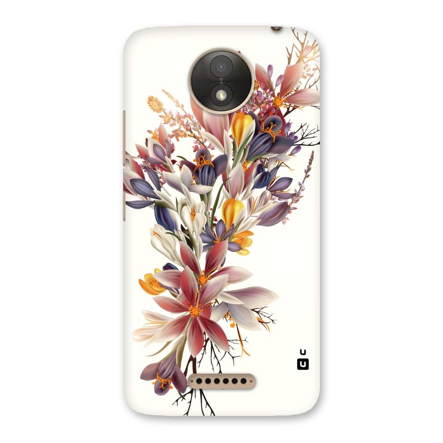 Floral Bouquet Back Case for Moto C Plus