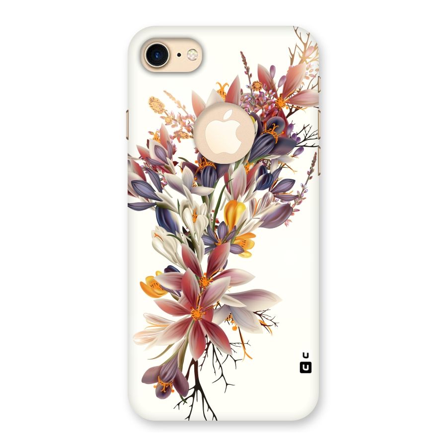 Floral Bouquet Back Case for iPhone 8 Logo Cut