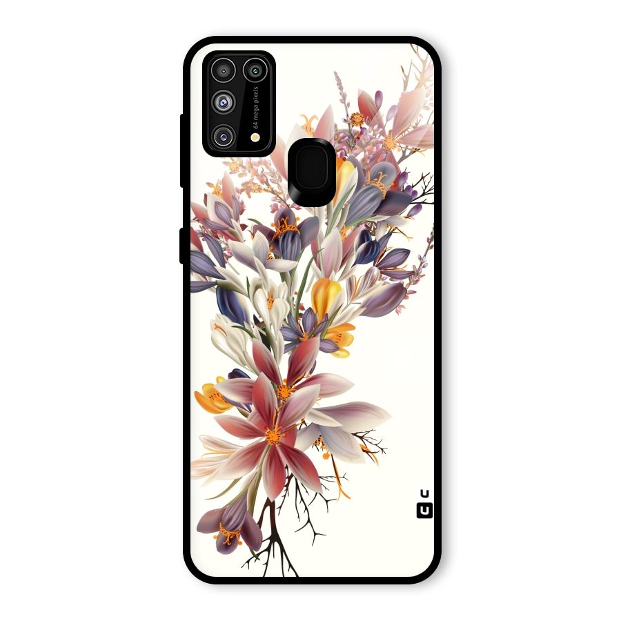 Floral Bouquet Glass Back Case for Galaxy F41