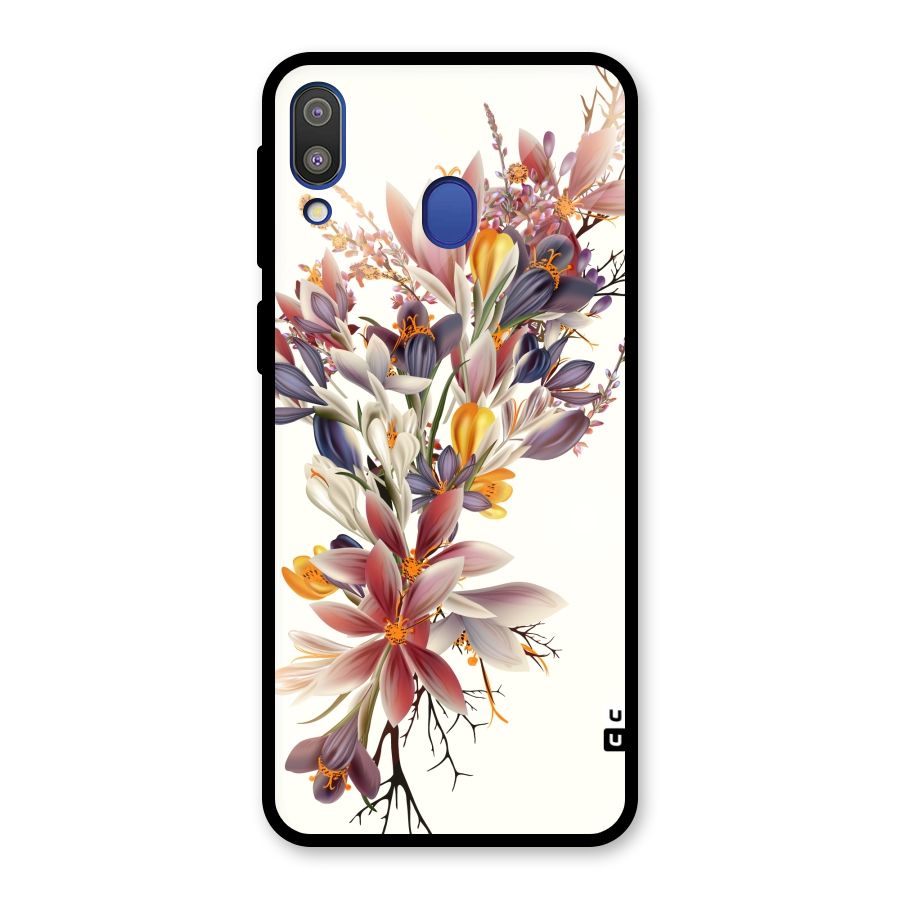 Floral Bouquet Glass Back Case for Galaxy M20