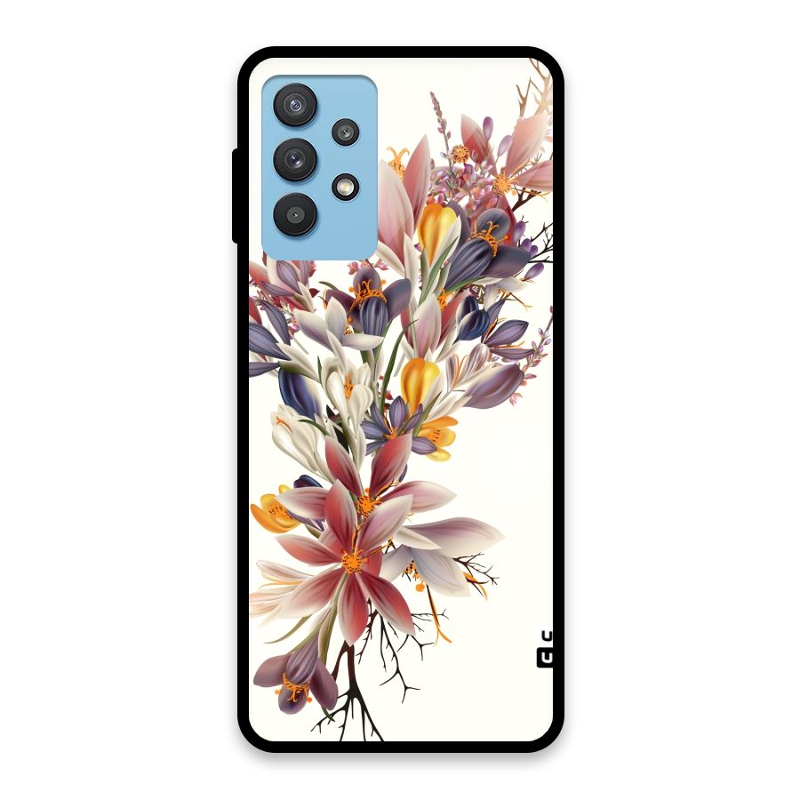 Floral Bouquet Glass Back Case for Galaxy M32 5G