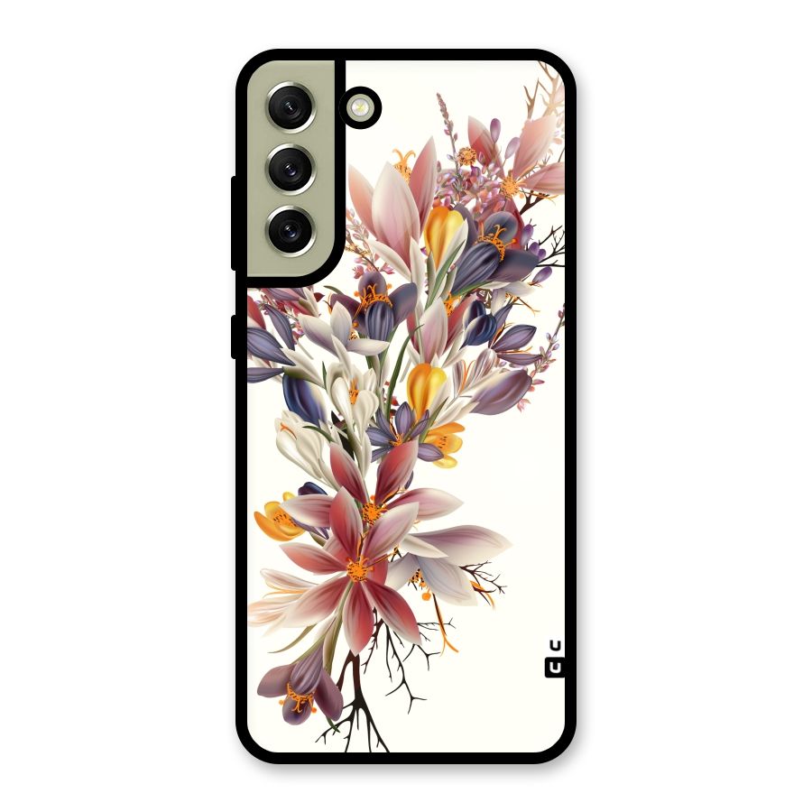 Floral Bouquet Glass Back Case for Galaxy S21 FE 5G