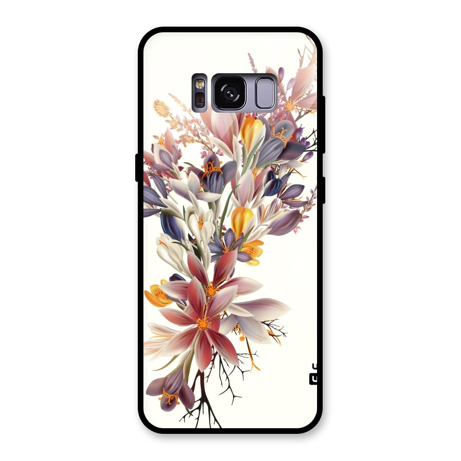 Floral Bouquet Glass Back Case for Galaxy S8