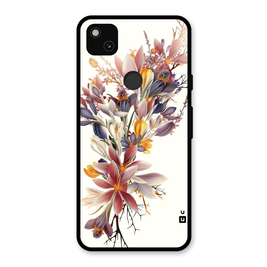 Floral Bouquet Glass Back Case for Google Pixel 4a