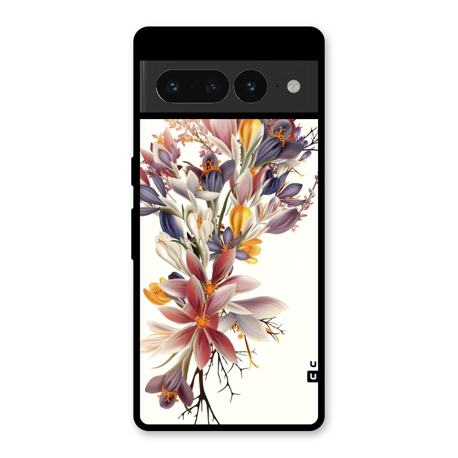 Floral Bouquet Glass Back Case for Google Pixel 7 Pro