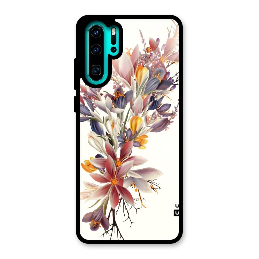 Floral Bouquet Glass Back Case for Huawei P30 Pro