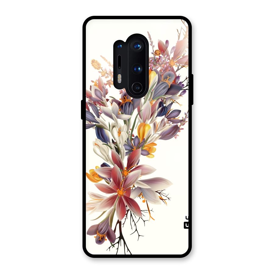 Floral Bouquet Glass Back Case for OnePlus 8 Pro