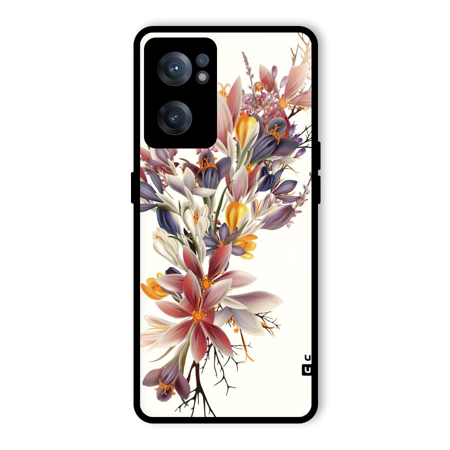 Floral Bouquet Glass Back Case for OnePlus Nord CE 2 5G